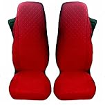 Texmar Truck Seat Covers RED Microfiber Designed to fit SCANIA R S series 2 pieces