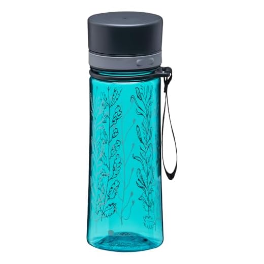 Aladdin Aveo Leakproof Leakproof Water Bottle 0.35L Aqua Blue Wildflower Print – Wide Opening for Easy Fill - BPA-Free - Simple Modern Water Bottle - Stain and Smell Resistant - Dishwasher Safe
