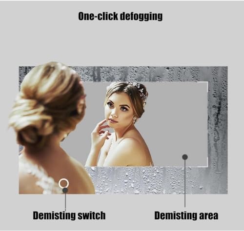 Miroir salle de bain LED moderne avec variateur et anti-buée - 6