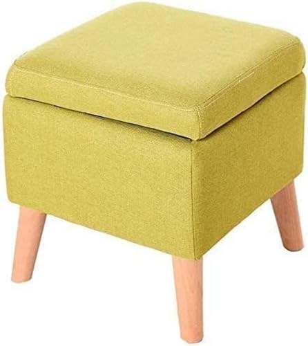 KMXNSJZS Reposapiés Plegable Otomano De Madera Maciza, Banco para Cambiar Zapatos, Moderno, Multifunción, Caja De Almacenamiento para Sala De Estar con Asiento De Banco para Sofá, Taburete