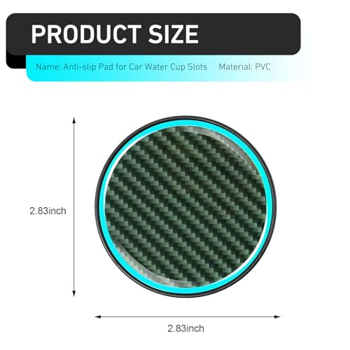 Portavasos para carro 2PCS con diseño fibra de carbono miniatura 2