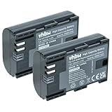Remplacement pour LP-E6N vhbw 2X Batterie Compatible avec Canon EOS 7D Mark II, 70D, 90D, R, 6D Mark II, 80D, R5 C, 7D, R5 Appareil Photo (1300mAh, 7,2V, Li-ION), Puce d\'info