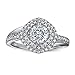 Skcess Ringe Vintage Silber 925, Eternity Ring Silber Klassisches Quadrat Zirkon Verlobungsringe Größe 57 (18.1)