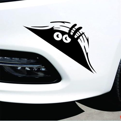 Image of Black Monster Bumper Sticker Funny Peeking Monster Car Decal for Bumper Car Trucks Motorcycle Laptop Decor(11x4.25 inches, 3Pcs)
