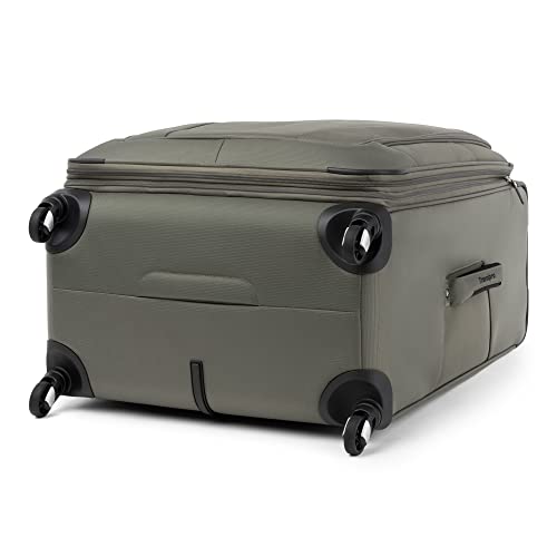 Image of Travelpro Maxlite 5 Softside Expandable Luggage with 4 Spinner Wheels, Lightweight Suitcase, Men and Women, Slate Green, Checked-Large 29-Inch