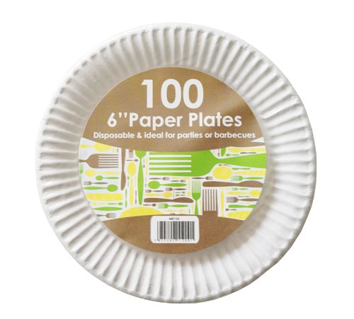 Thali Outlet 2 x Paper Plates 15cm - Pack of 100 (2 x 100 Pack)