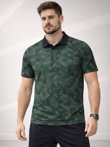 Image of Man Blue Printed Active Wear Sports T-Shirt