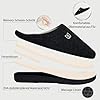 WateLves Filzpantoffeln Herren Hausschuhe Pantoffeln im Herbst und Winter Slipper Unisex mit Rutschfest Sohle Filzlatschen(Schwarz, 42/43EU) #2