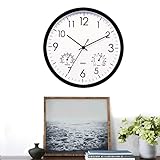 Aznever Badezimmeruhren Wand Wasserdicht, 12 Zoll Gartenuhr wasserdichte Outdoor-Uhr...