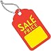 Aviditi G26006 Sale Price Tags Pre-Strung, 1 11/16" x 2 3/4", Red with Yellow Block (Pack of 1000)