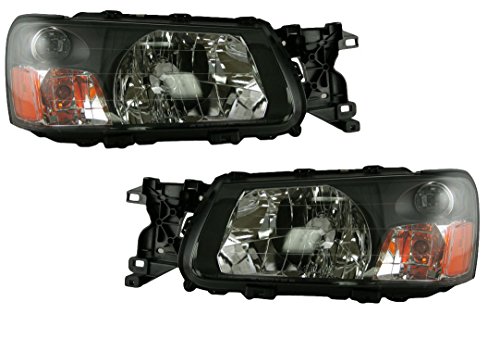 Image of TRQ Headlight Assembly Set SU2502115 SU2503115 Compatible with 2005 Subaru Forester