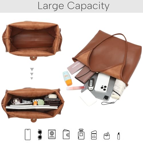 Hobo Bags Purse for Women Soft Slouchy Hobo Shoulder Bag Designer Ladies Large Leather Everyday Handle Handbag4