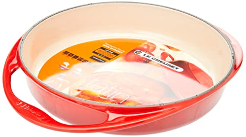 Le Creuset Plat à Tarte Tatin en Fonte Émaillée, Ovale, Ø 25 cm, 2.13 kg, Cerise, 20129250602460