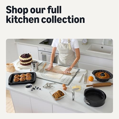 Amazon Basics Glass Baking Dishes with BPA-Free Lids, 6-Piece Bakeware Set, Borosilicate Glass, Oven-Safe up to 752°F, Non-Slip and Stackable, Dishwasher-Safe, Linen Gray - image 7