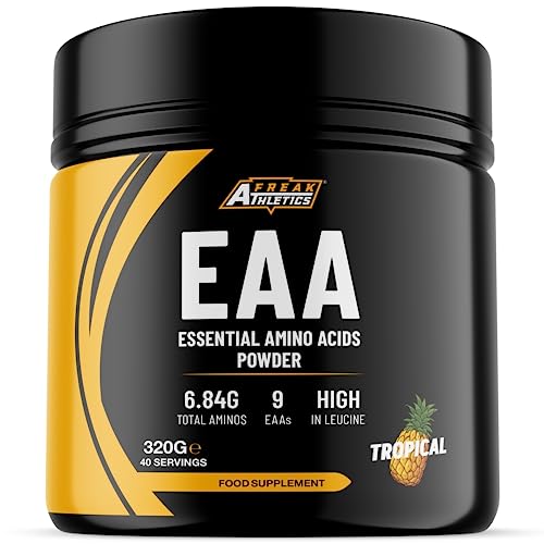 EAA Powder 320g - Amino Acids Supplement, EAA Essential Amino Acids Powder, Muscle Fuel & Recovery (Tropical)