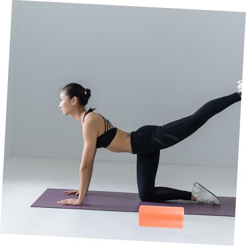 Cabilock Rodillo de espuma para masaje muscular de yoga, 30x15 cm, naranja, accesorio de yoga para ejercicio y relajación muscular miniatura 7