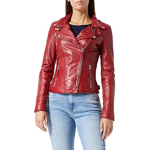 Freaky Nation Women's Red Biker Jacket Cover