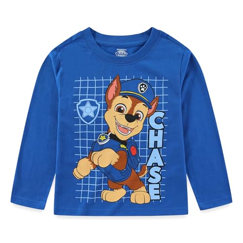 Paw Patrol Nickelodeon Boys Long Sleeve Shirt 3 Pack for Toddler and Big Kids3