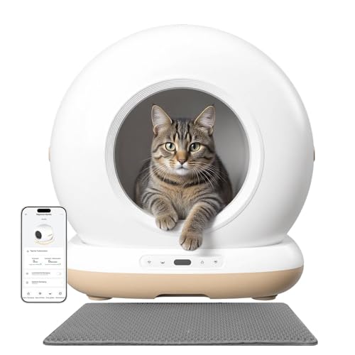 AstroPet 72L Katzenklo Selbstreinigend, Selbstreinigende Katzentoilette mit Matte, APP-Steuerung, UV-Sterilisation, Mehrfacher Sicherheitsschutz,...