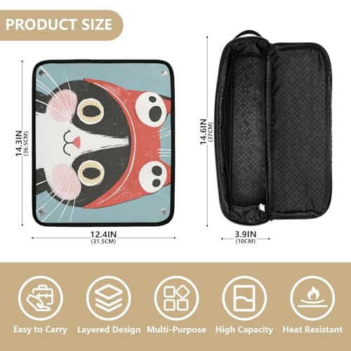 Bolsa para herramientas de pelo con tapete resistente al calor miniatura 4