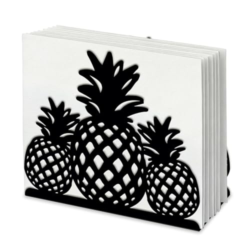 Porte-serviettes ananas en fer noir SUPERDANT pour comptoir et table - 2