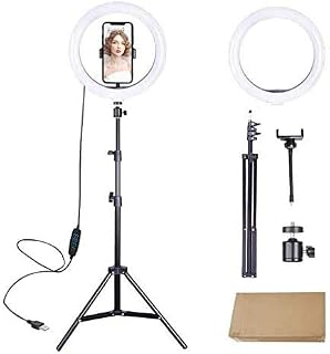 Kit Iluminador Anel de Led Ring Light 10 Polegadas 26cm + RingLight 6 Polegadas 16cm de Mesa Youtuber Selfie Pro Usb Led