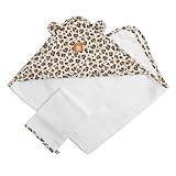 CAPE DE BAIN DOUCE ET ABSORBANTE Conçue pour envelopper bébé dès la sortie du bain, cette cape associe une face en éponge moelleuse à un extérieur en gaze de coton douce pour un séchage efficace et confortable.