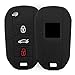Produktbild kwmobile Autoschlüssel Silikon Hülle kompatibel mit Peugeot Citroen 3-Tasten Klapp Autoschlüssel - Schlüsselhülle in Schwarz