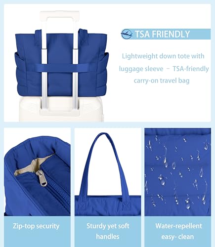 Bolso Tote para mujer, ligero y acolchado con compartimentos miniatura 7