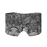 Maschera paraorecchie e occhi con stampa di piante di quercia, morbida e traspirante, ideale per viaggi, meditazione e uso notturno