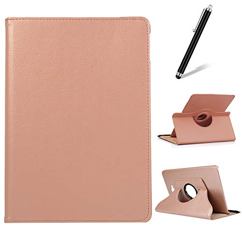 Artfeel Coque pour Samsung Galaxy Tab A 8 (2019) SM-P200/P205,Étui à Rabat Cuir Support Rotatif 360 Degrés,Multi-Angle Réglable Mince Léger Flip Folio Tablette Housse,Or Rose