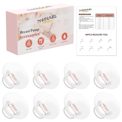 Image of 8pcs Flange Insert 18mm Compatible with Momcozy Air 1/W1/M9/M6/M5/S12 Pro/V1 Pro/V2 Pro,for Spectra/Medela/MomMed/eufy/Lansinoh/Elvie Breast Pump