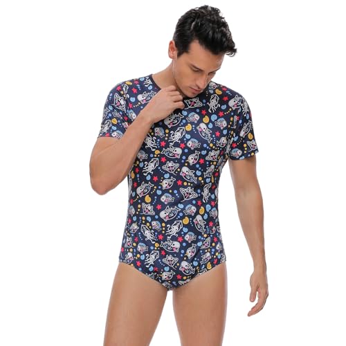 Male Romper TopLLC Adult Onesie Pajama Christmas One Piece Butt