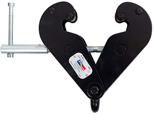 Image of LiftinGear 3 Tonne Adjustable Width Beam Girder Clamp with Pivoting Eye