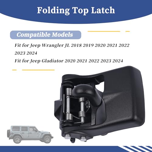 Image of 68391566AB Folding Top Latch Compatible with Jeep Wrangler JL 2018-2024 / Gladiator 2020-2024 Replace 68391566AA