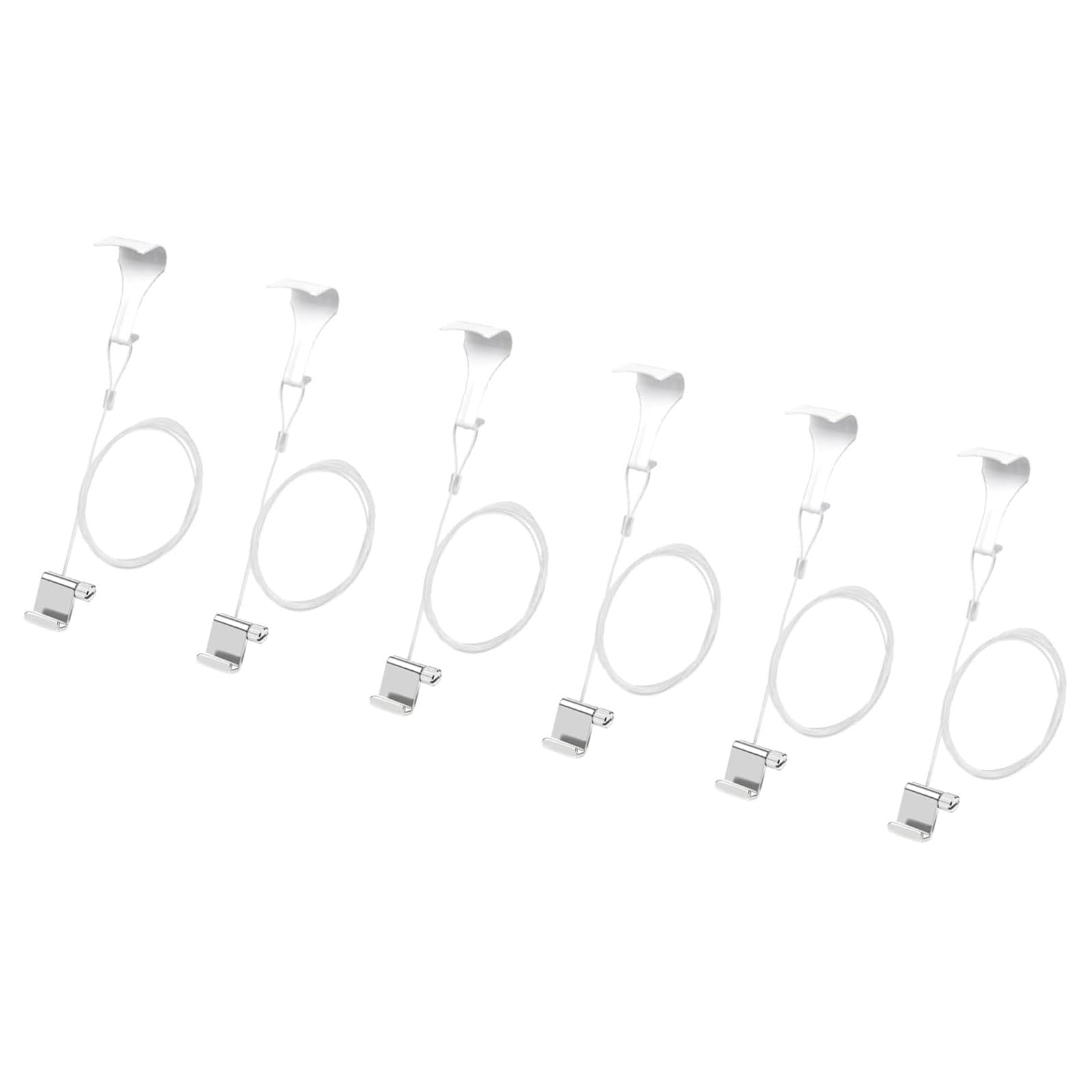 CUNZJIA 6Pcs Adjustable Picture Hanging Wire Set Steel Wire Picture Frame Hangers for Gallery Artwork Mounting