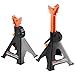 VEVOR Jack Stands, 3 Ton (6,000 lbs) Capacity Car Jack Stands, 10.8-16.3 inch Adjustable Height, for lifting SUV, Pickup Truck, Car and UTV/ATV, Red, 1 Pair