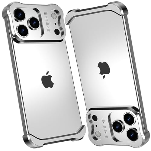 t[X ^op[P[X iPhone 17 Pro Max/17 Pro/17 Air/17 p, A~XtBbgJo[, ϏՌGAobOpی, MfUC y(Silver,17 Pro)