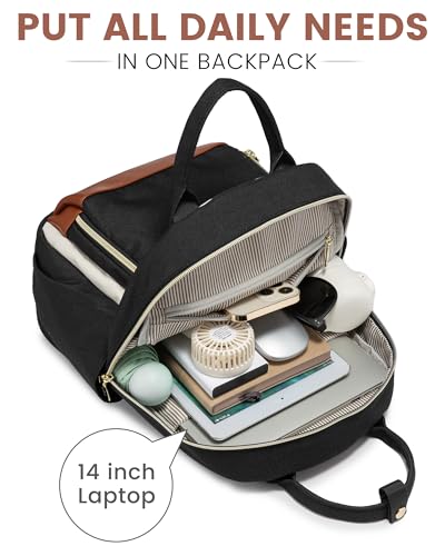 Image of LOVEVOOK Small Backpack Purse for Women, Mini Backpack bag, Cute Fashion Backpack for Daily Travel Work, Beige-Black-Brown