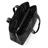 reisenthel classic shopper L rhombus black – Geräumige Shopping Bag und edle Handtasche in einem – Aus wasserabweisendem Material