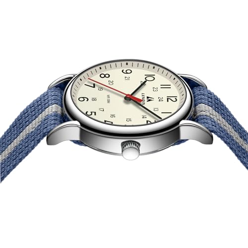 Image of LN LENQIN Mens Watches Unisex Military Sport Nylon Strap Stylish Luminous Fashion Analog Quartz Watch for Men Waterproof Army Tactical Casual Wristwatch