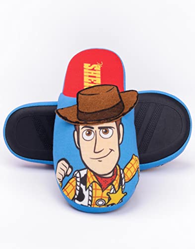 Disney Pixar Toy Story Woody Slippers Boys Kids 3D Slip On Mules 1.5-2.5 Us #TOP2