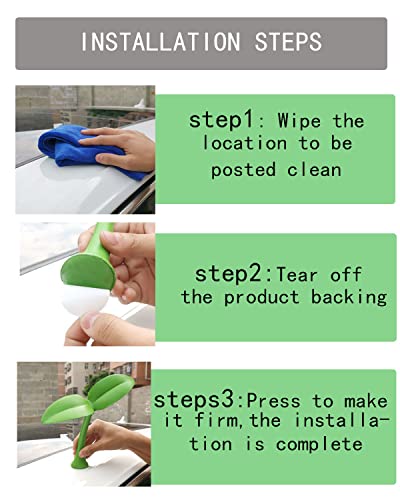 Funny Bean Sprouts/Snail Tentacle/Devil Horn Car Stickers,Car Roof Decoration 3D Car Sticker Creative Anti-Collision Protector Universal Fit (1 Pcs Bean Sprout) #TOP5