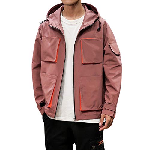 miqiqism outerwear Men's Autumn Casual Fashion Lapel Camouflage Print Zipper Outwear Coat Jacket Lightweight Military Jacket