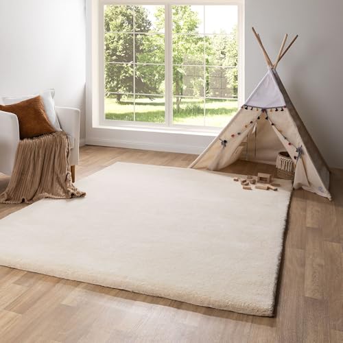 Steffensmeier Berber Teppich Natur aus 100% Schurwolle Royal Kenitra 20/20 Double Wollweiss, Größe: 90x160 cm