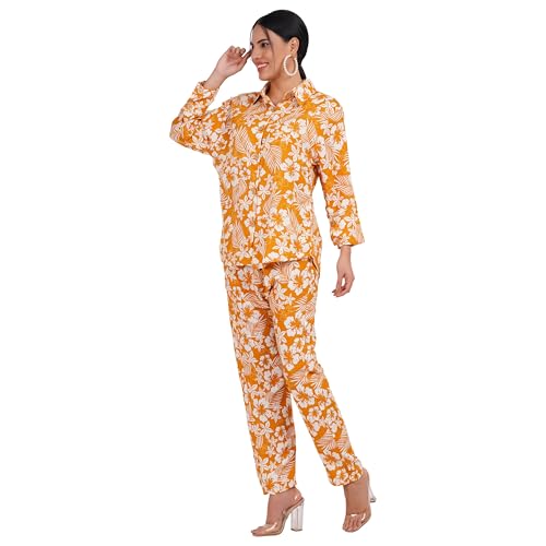 Image of Women's Co-Ord Set - Casual Wear Shirt & Pant Set | Fancy Top and Bottom Outfit | Full Matching Set for Women | Stylish Kurta Pant Set