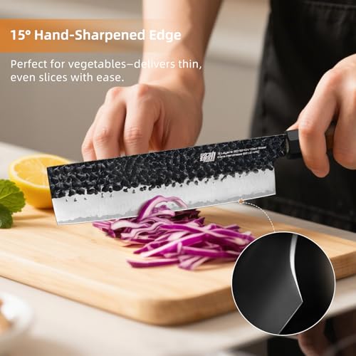 FINDKING Dynasty Series 4PCS Kitchen Knife Set, Professional Japanese Chef Knife Set, 9Cr18MoV High Carbon Steel Blade, African Rosewood Octagonal Handle, for Meat, Fruits, Vegetables