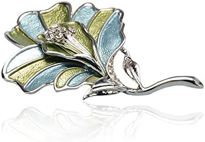Bule Green Flower Brooch for Women - Fashion Colorful Brooch Girls