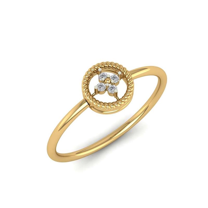 Image of DISHIS 14K /18K Yellow Gold Diamond Ring for Women