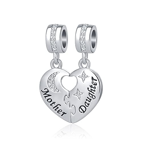 Mzc Jewelry DMY002 Mother And Daughter Heart Charm For Pandora Bracelets cover